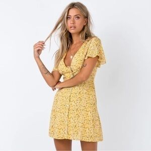 Princess Polly Button Front Floral Dress Size 12